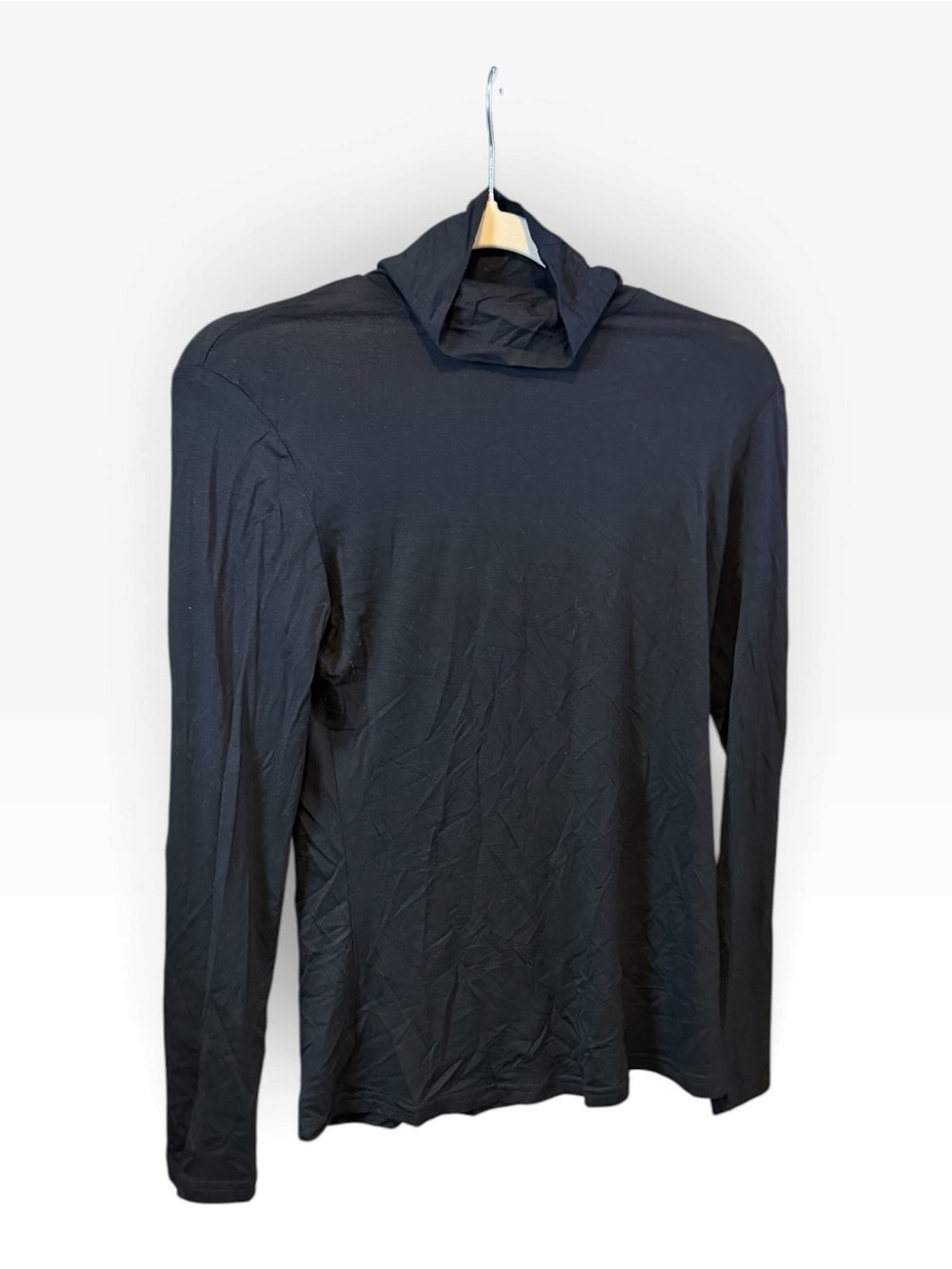 Black Women's Long Sleeve Mock Neck Top